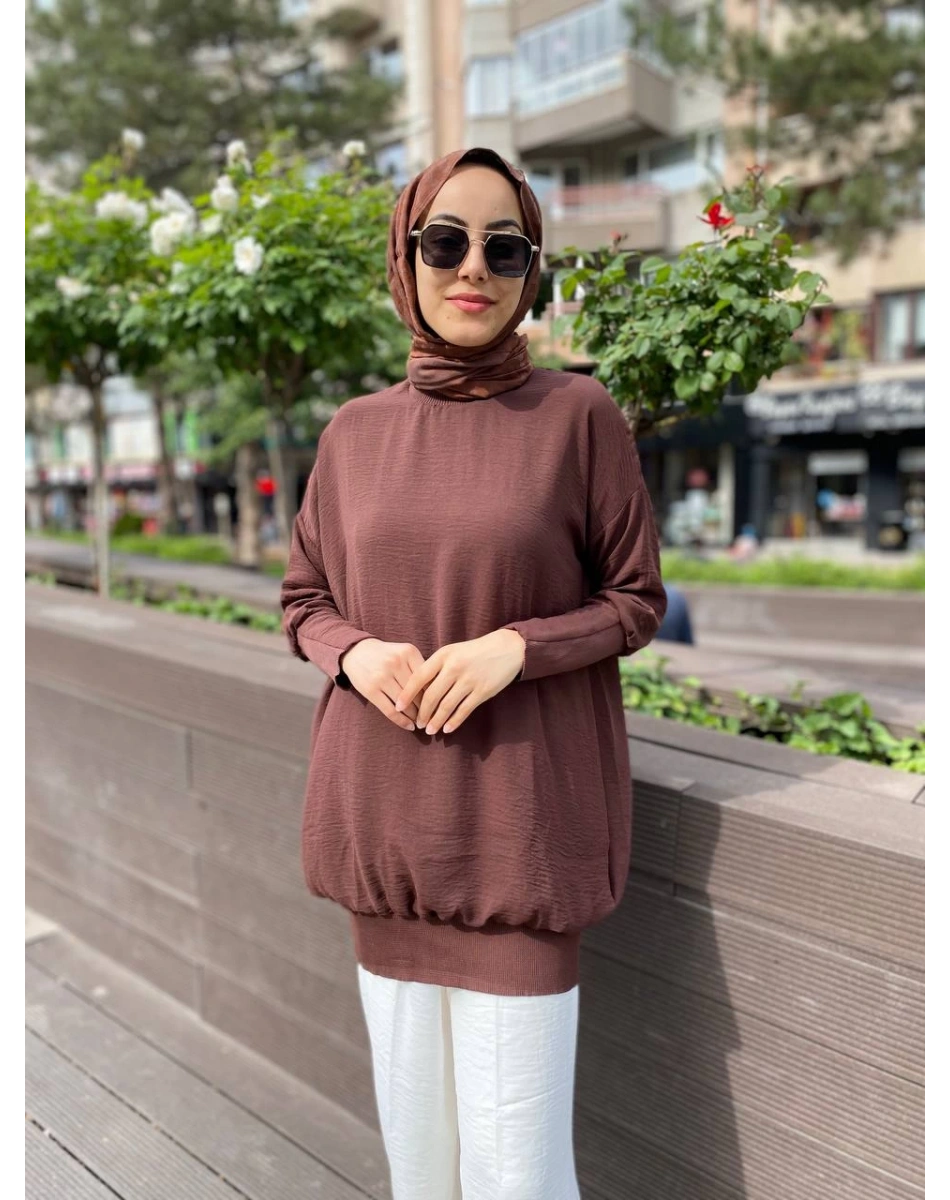 İnvee 6419 Kahve Caz Tunik
