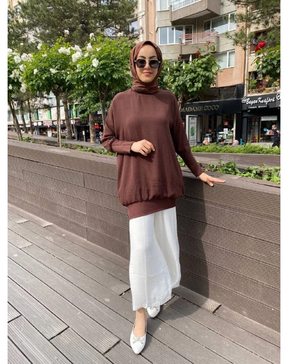 İnvee 6419 Kahve Caz Tunik