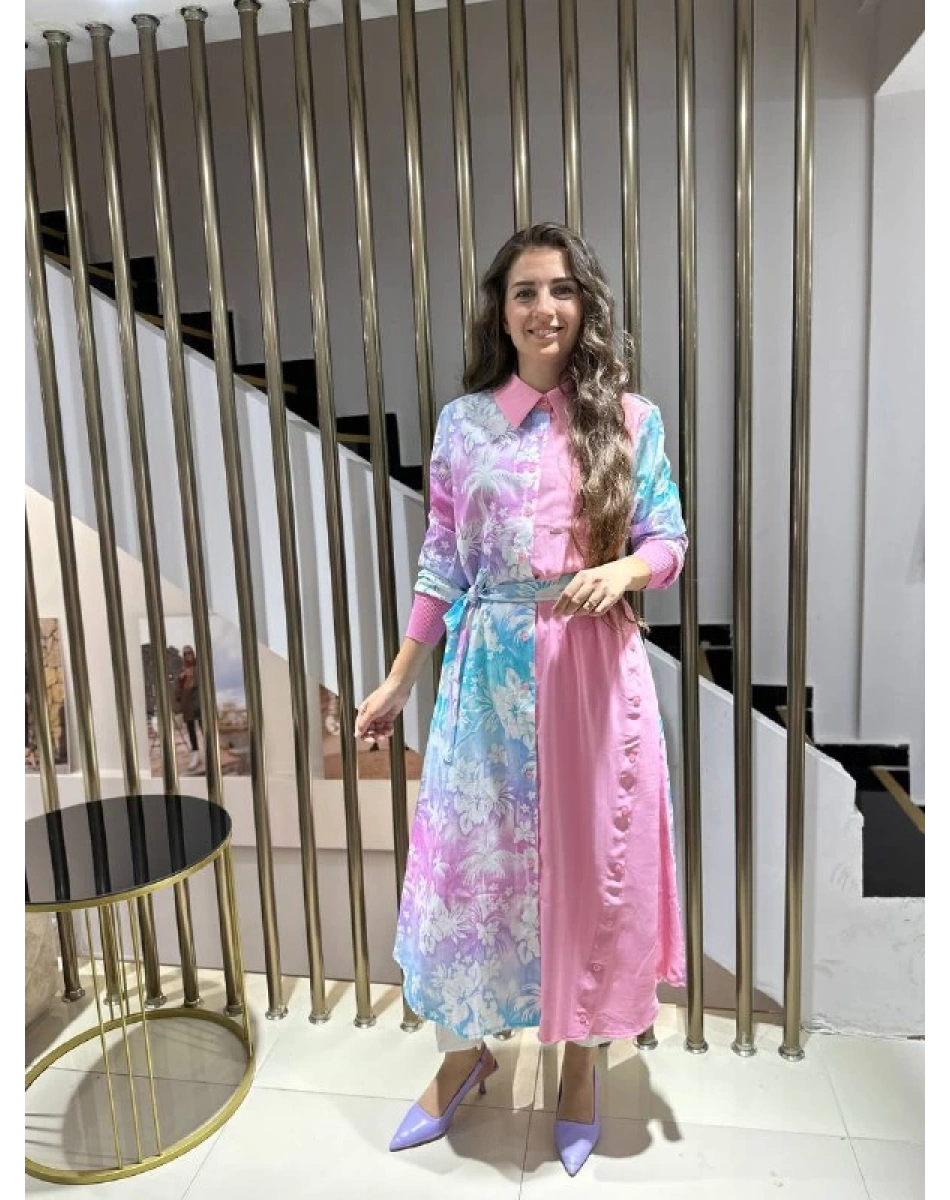 İnvee 6636 Pembe Detaylı Gömlek Kap