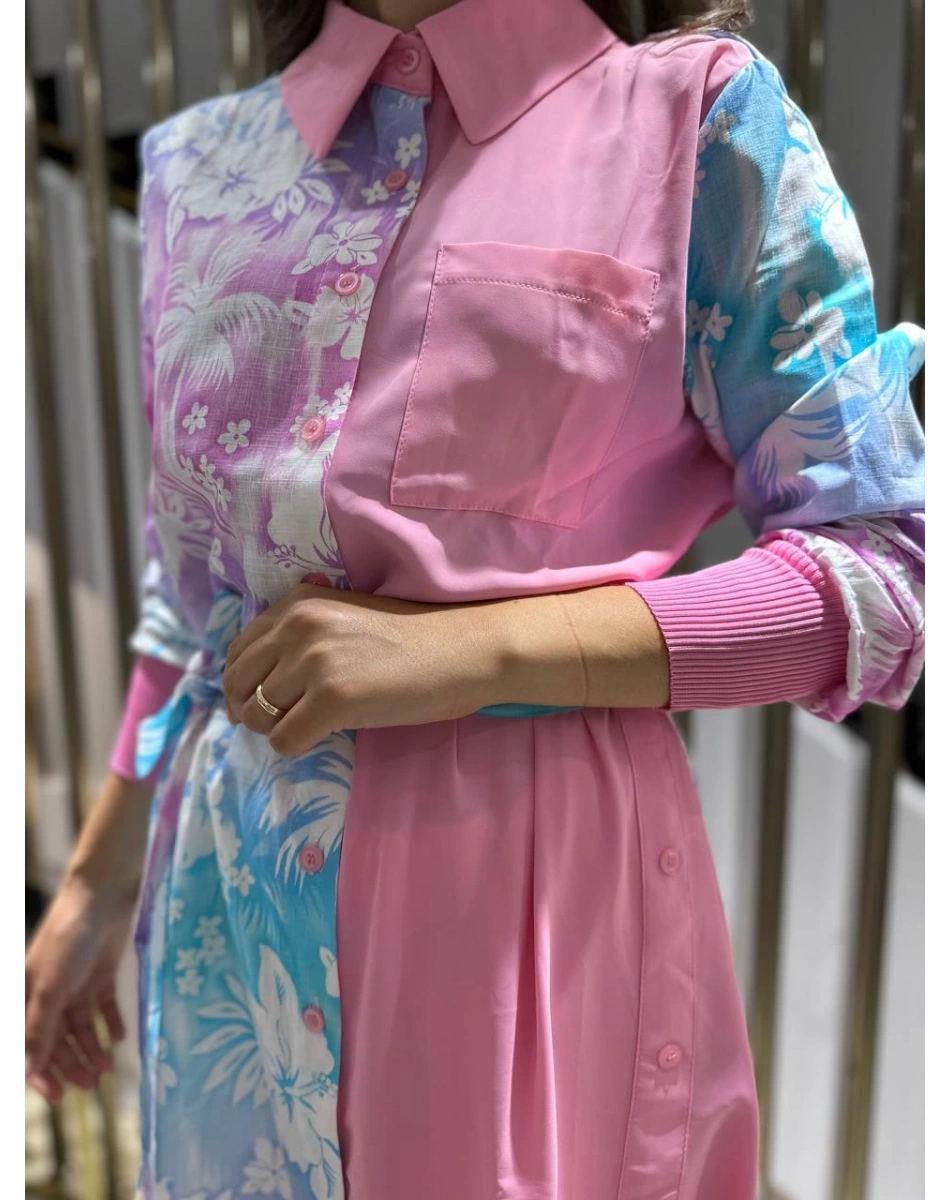 İnvee 6636 Pembe Detaylı Gömlek Kap