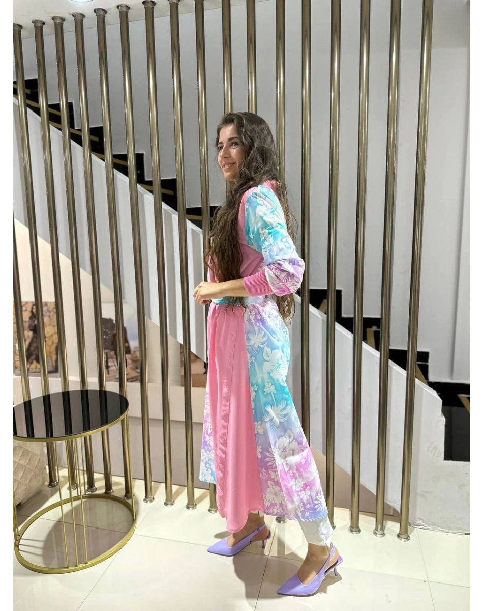 İnvee 6636 Pembe Detaylı Gömlek Kap