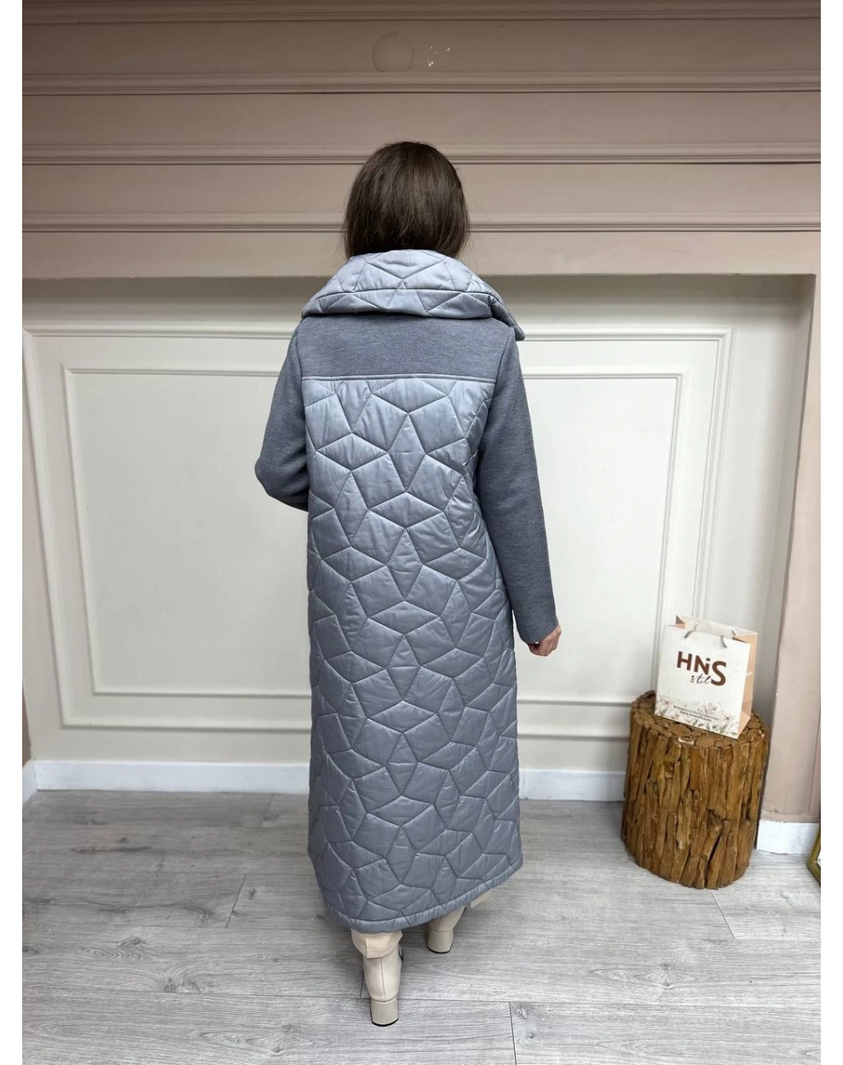 İnvee 6682 Gri Kol ve Omuz Trikolu Mont