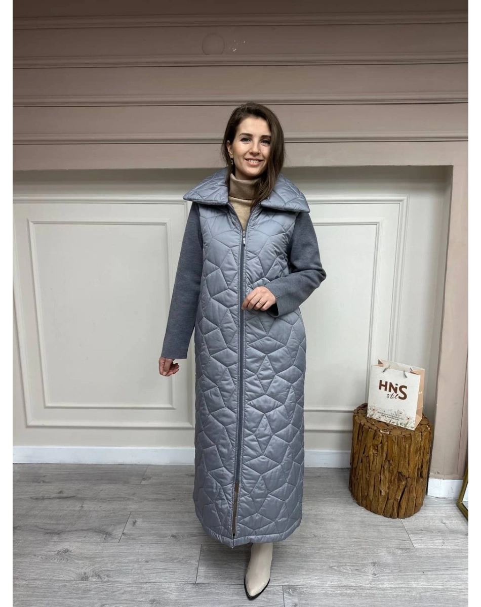 İnvee 6682 Gri Kol ve Omuz Trikolu Mont