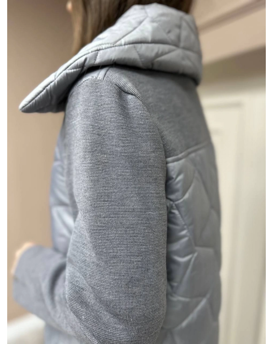 İnvee 6682 Gri Kol ve Omuz Trikolu Mont