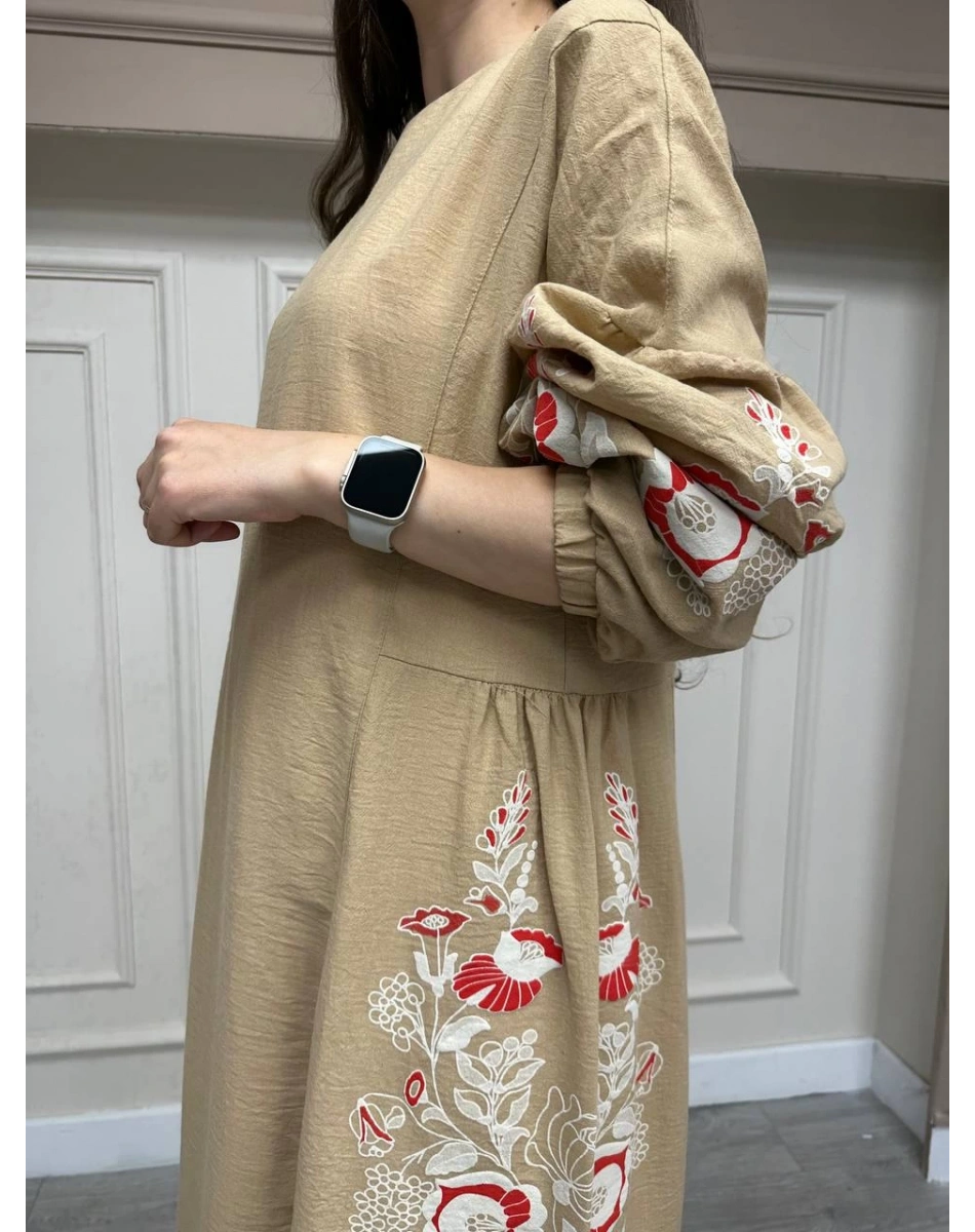 İnvee 6784 Camel Elbise