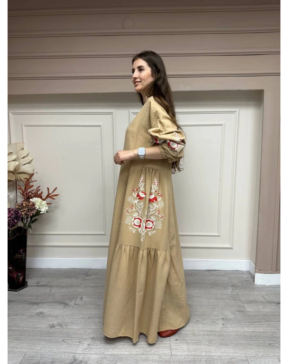 İnvee 6784 Camel Elbise