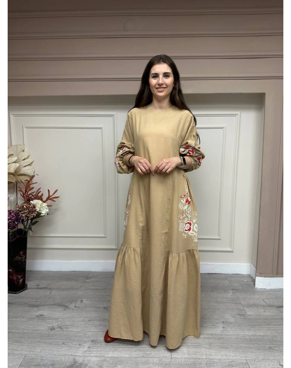 İnvee 6784 Camel Elbise