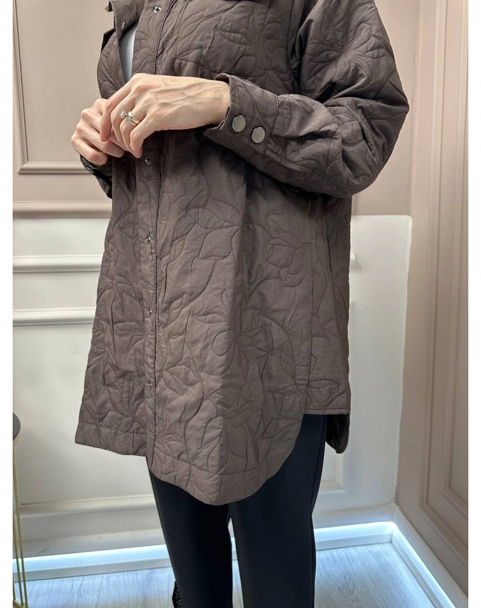 İnvee 6827 Kahve Kapitone Ceket