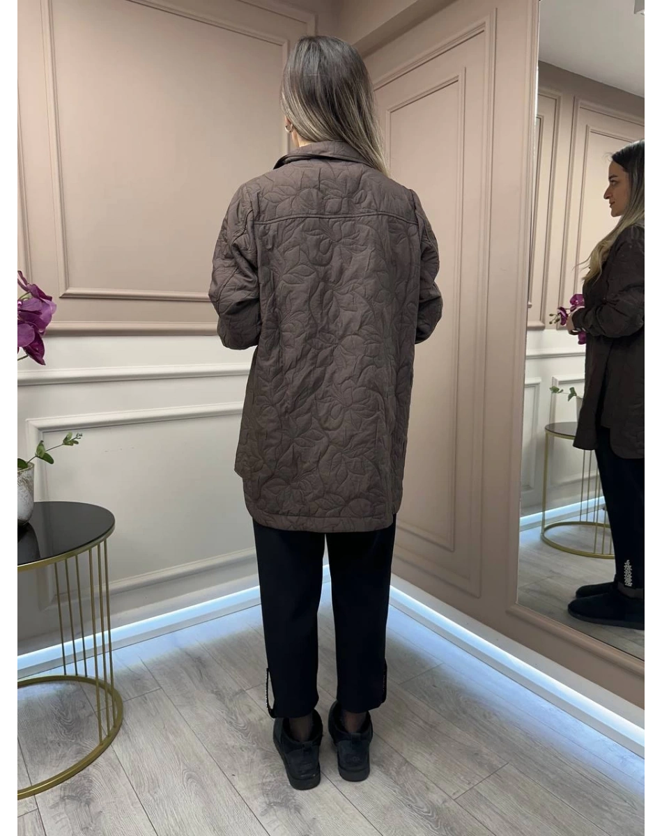 İnvee 6827 Kahve Kapitone Ceket