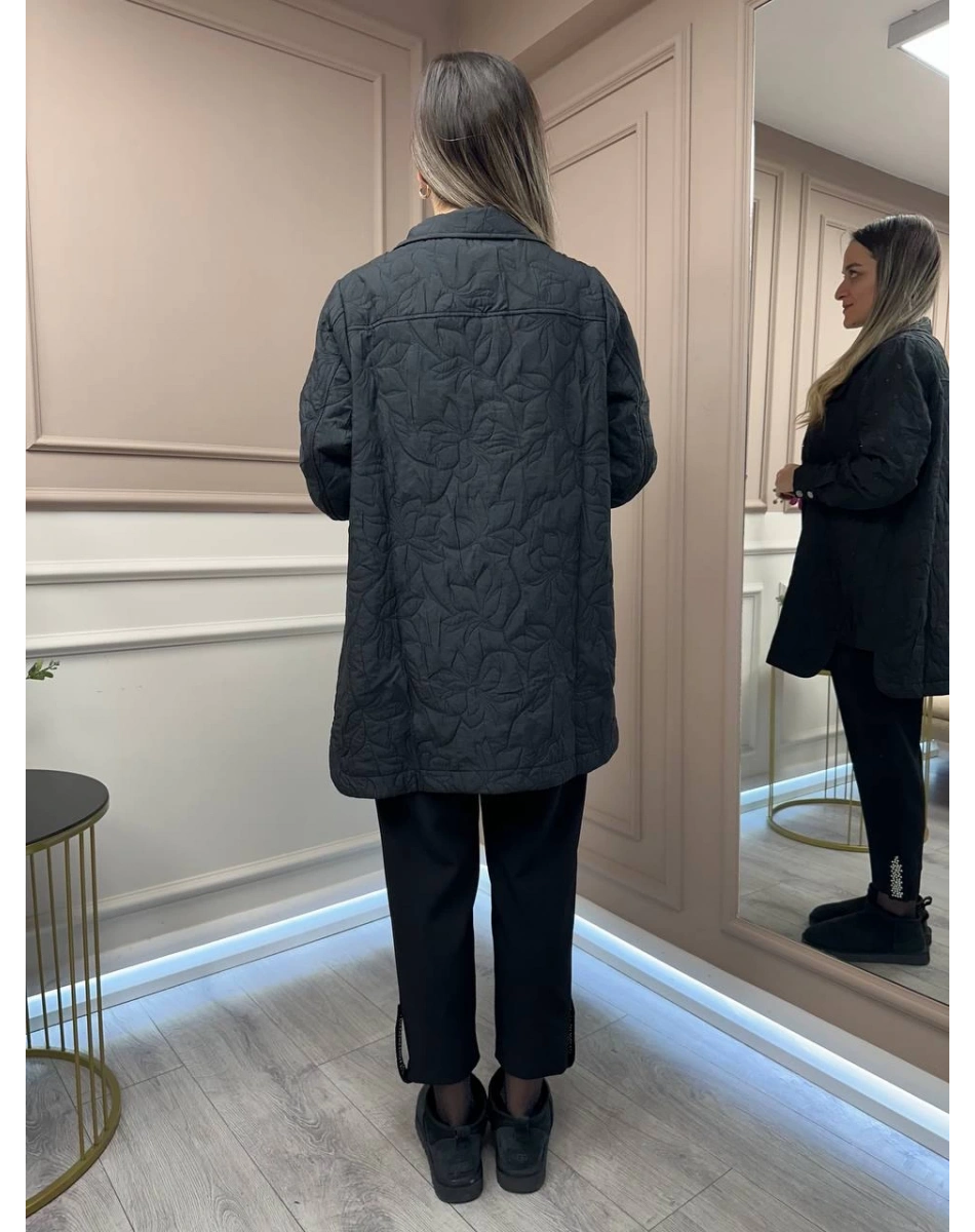 İnvee 6827 Siyah Kapitone Ceket