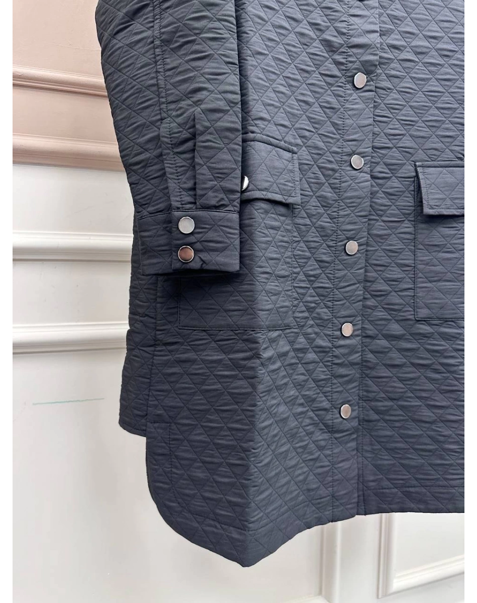 İnvee 6879 Siyah Kapitone Ara Boy Ceket