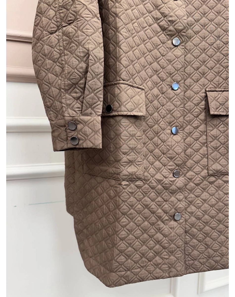 İnvee 6879 Vizon Kapitone Ara Boy Ceket