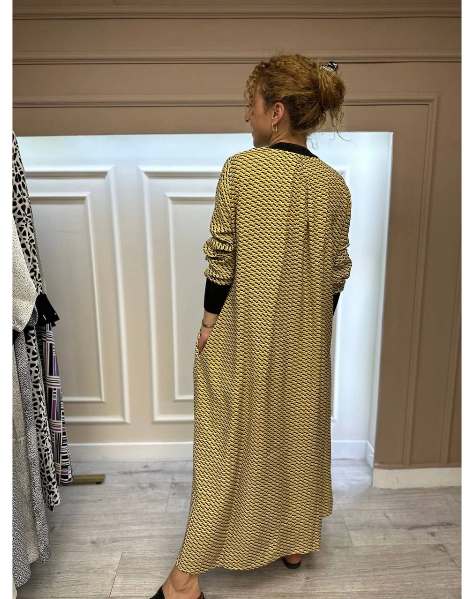 İnvee 6885 Safran Desenli Elbise