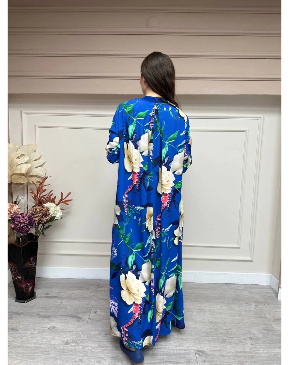 İnvee 6885 Sax Desenli Elbise