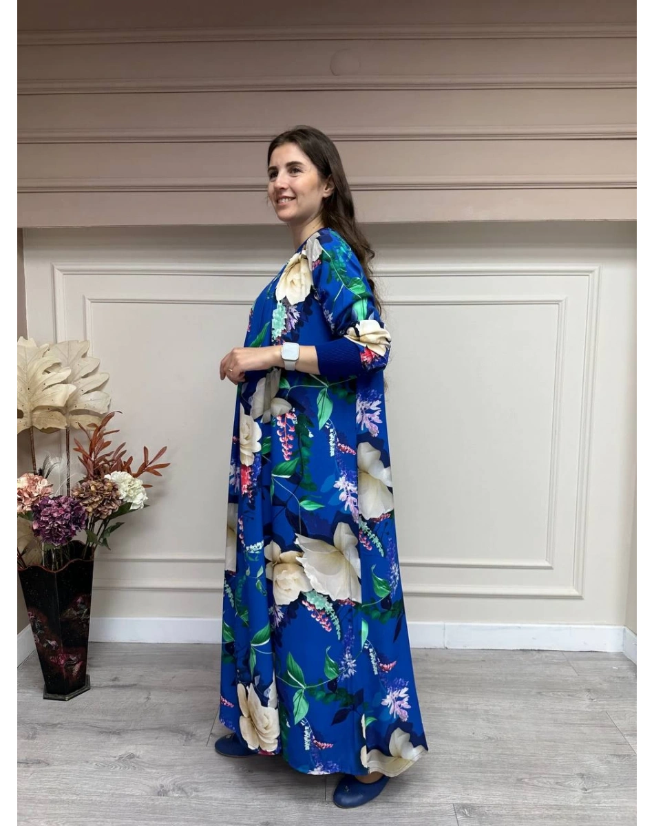 İnvee 6885 Sax Desenli Elbise