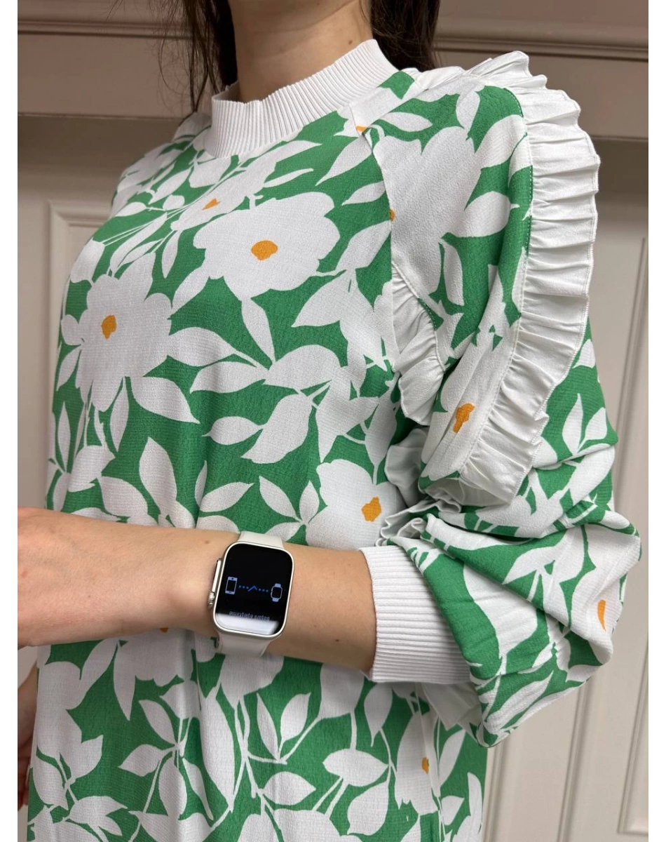 İnvee 6894 Benetton Desenli Elbise