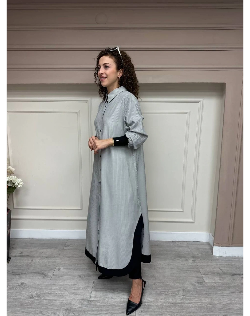 İnvee 6895 Ekru Çizgili Kap