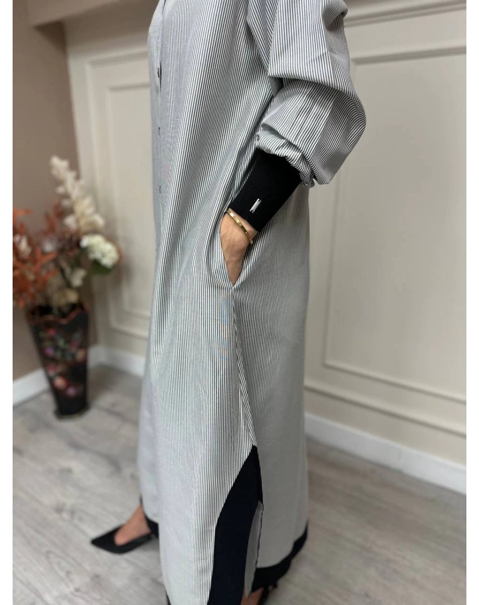 İnvee 6895 Ekru Çizgili Kap