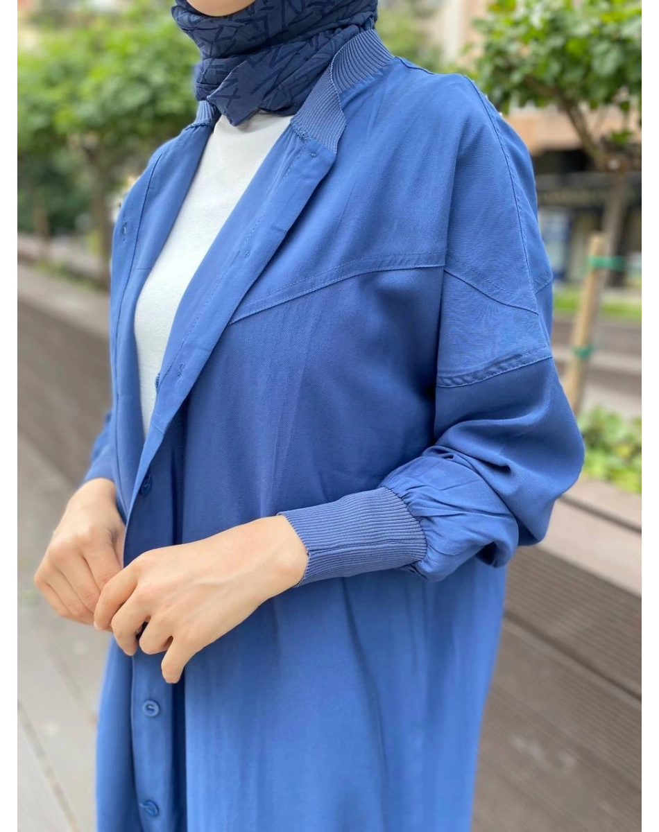 İnvee 6897 İndigo Düğmeli Kap