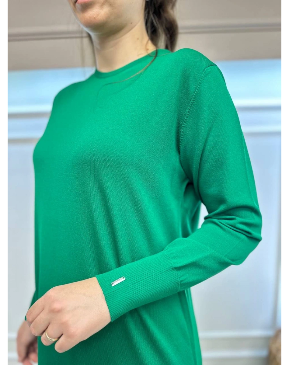 İnvee 6930 Benetton Eteği Dikiş Detaylı Triko Elbise