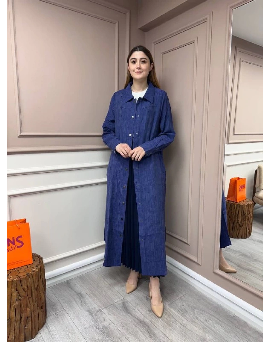 İnvee 6981 İndigo Çıtçıtlı Kap