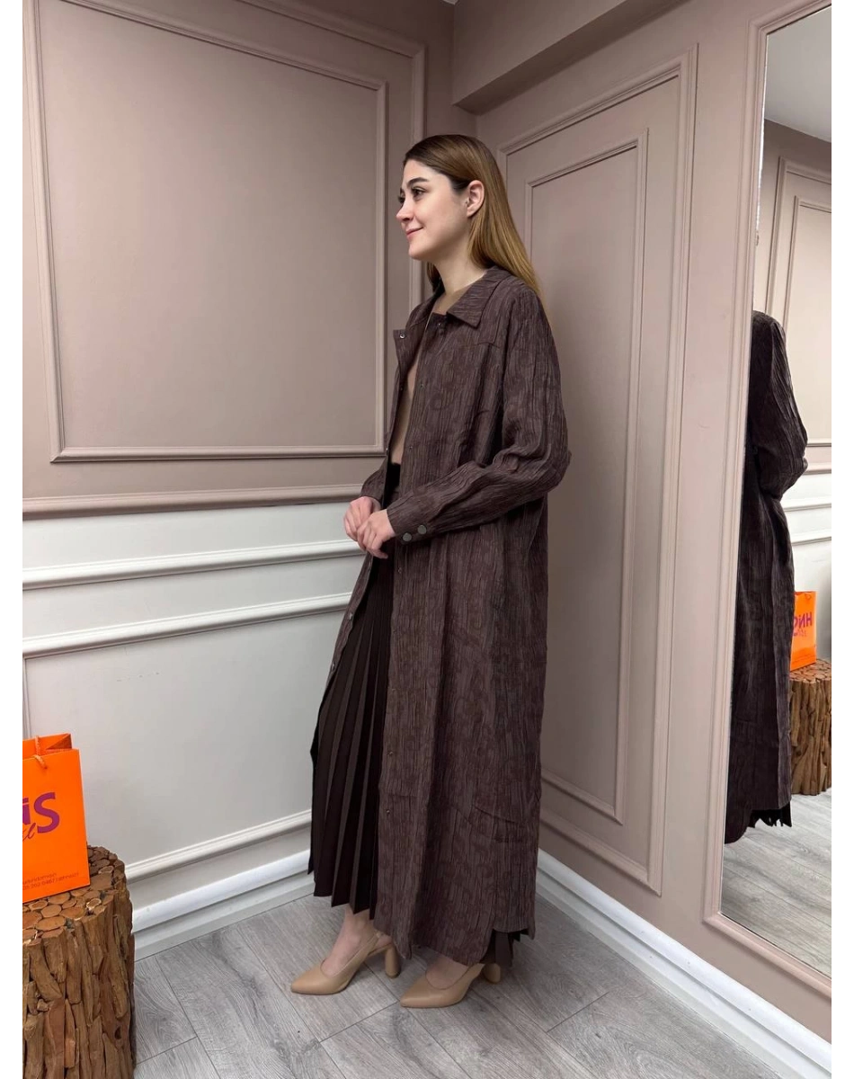 İnvee 6981 Kahve Çıtçıtlı Kap