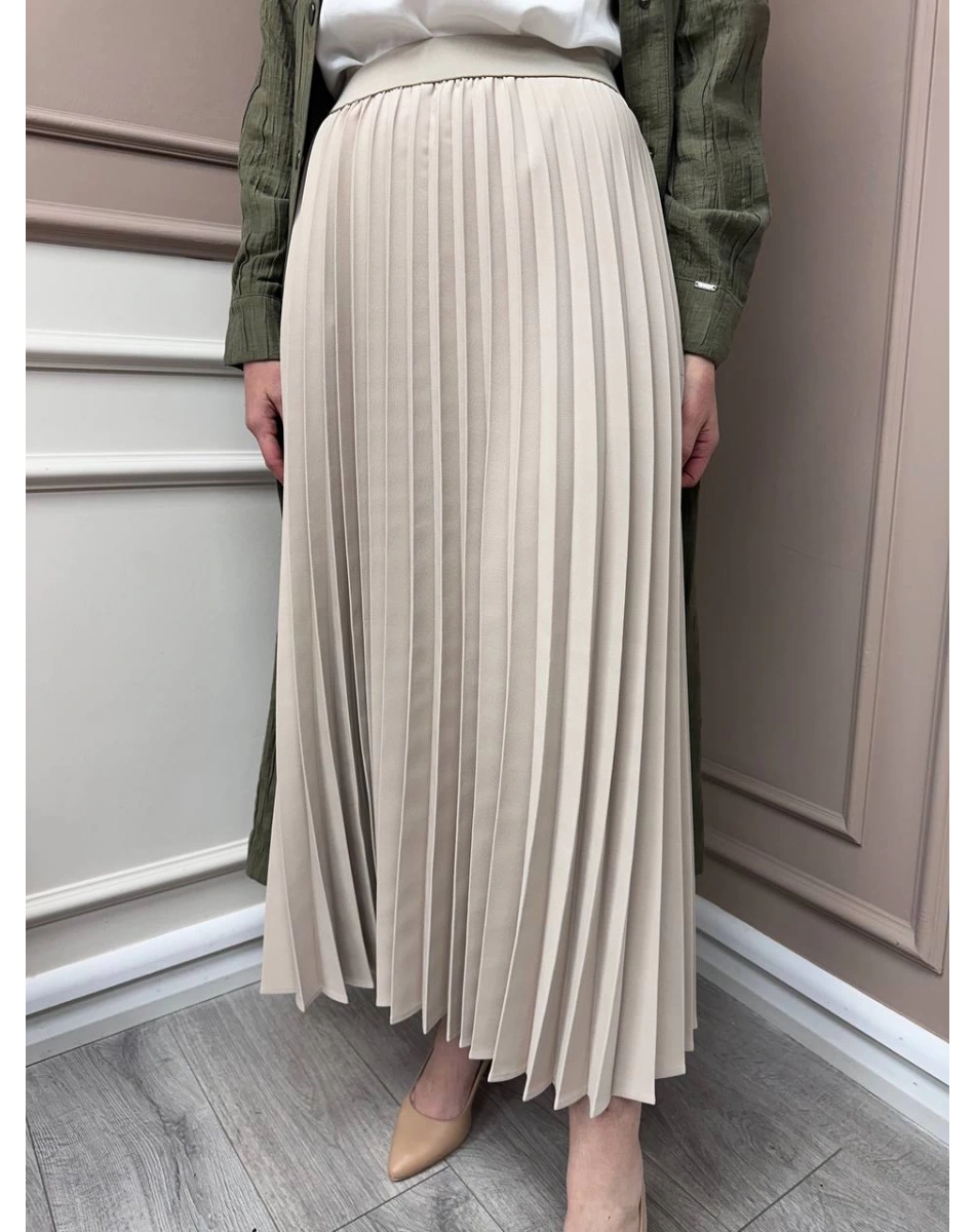 İnvee 6998 Bej Pilise Etek