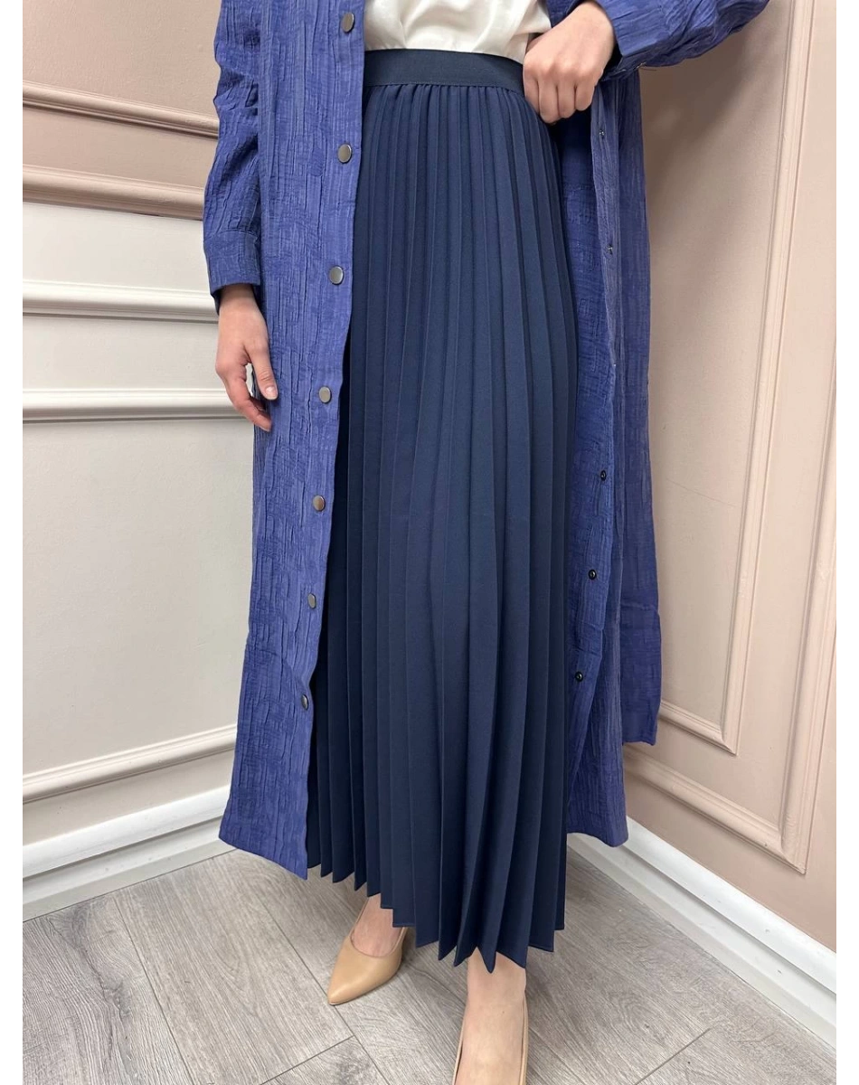 İnvee 6998 Lacivert Pilise Etek