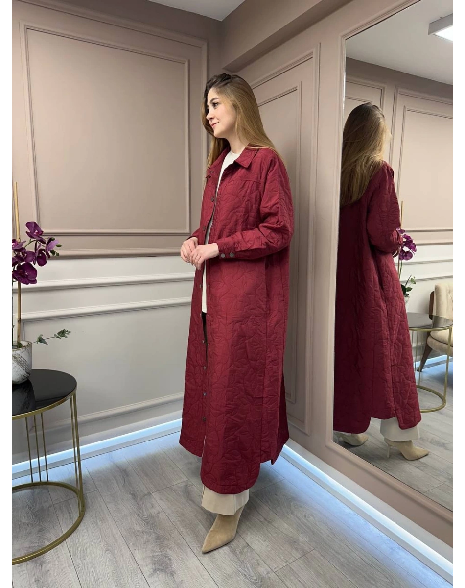 İnvee 7039 Bordo Çıtçıtlı Kap