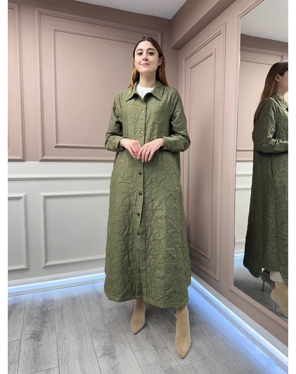 İnvee 7039 Haki Çıtçıtlı Kap