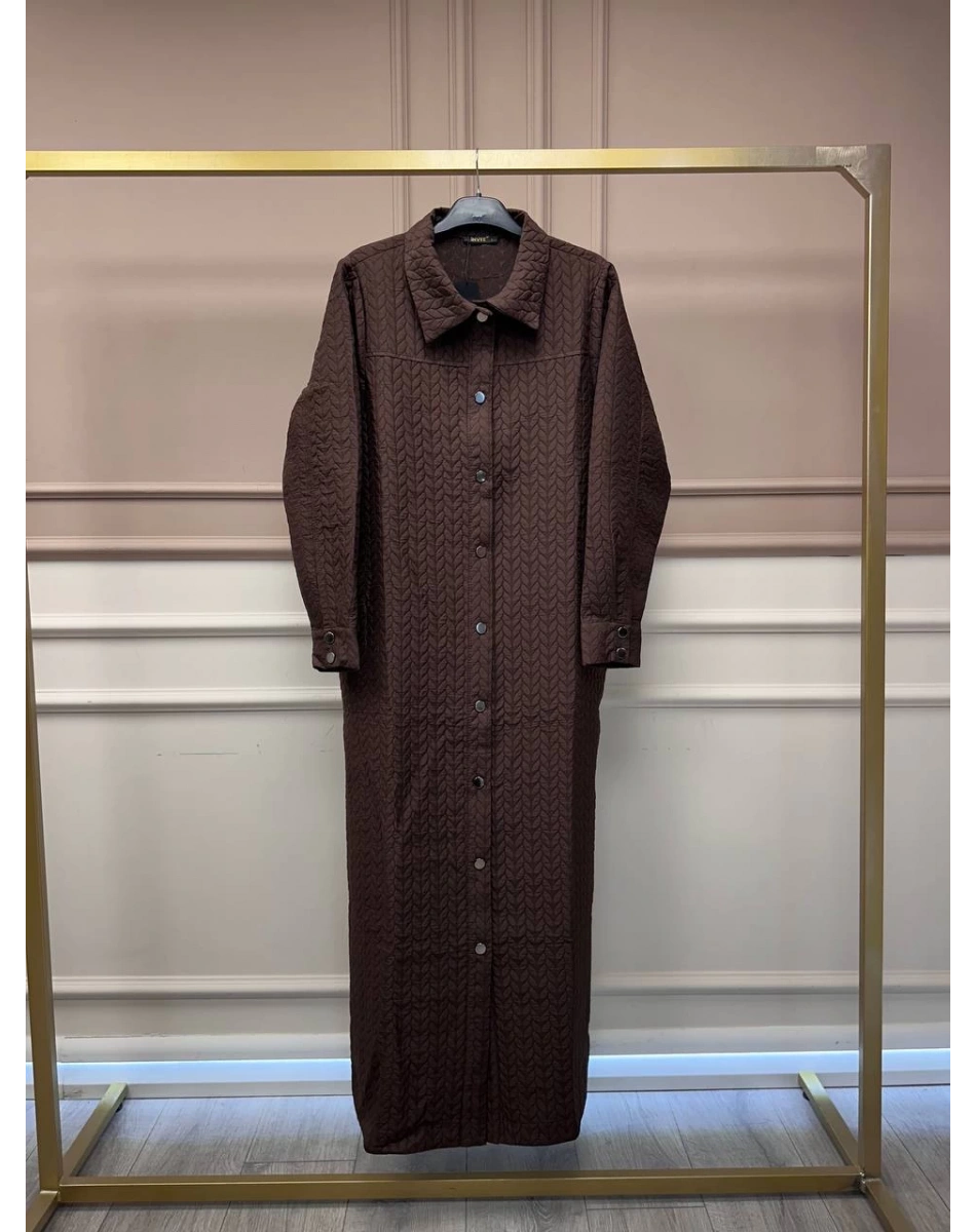 İnvee 7039 Kahve Çıtçıt Detaylı Kap