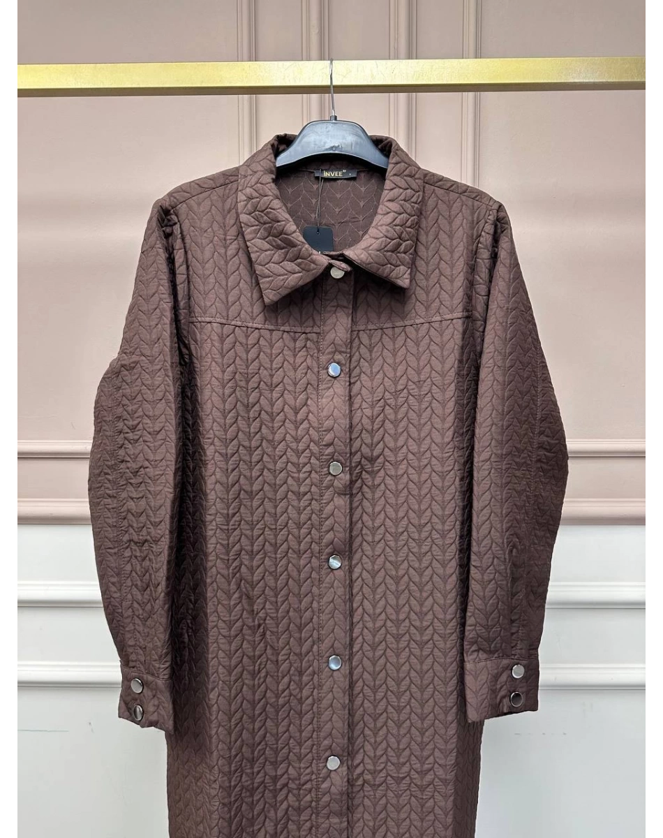 İnvee 7039 Kahve Çıtçıt Detaylı Kap