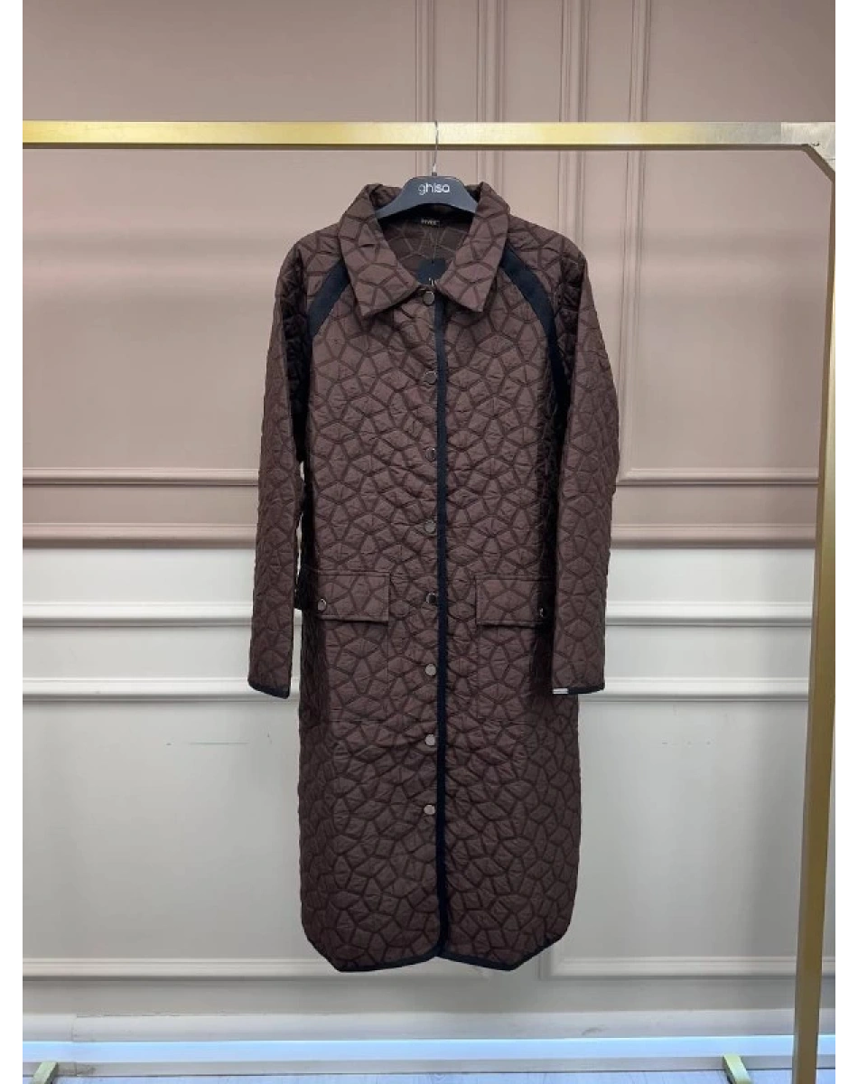 İnvee 7096 Kahve Şerit Detaylı Kap