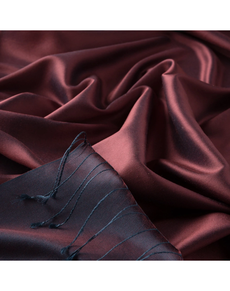 İpekevi 00927 Kiremit Çift Taraflı İpek Şal