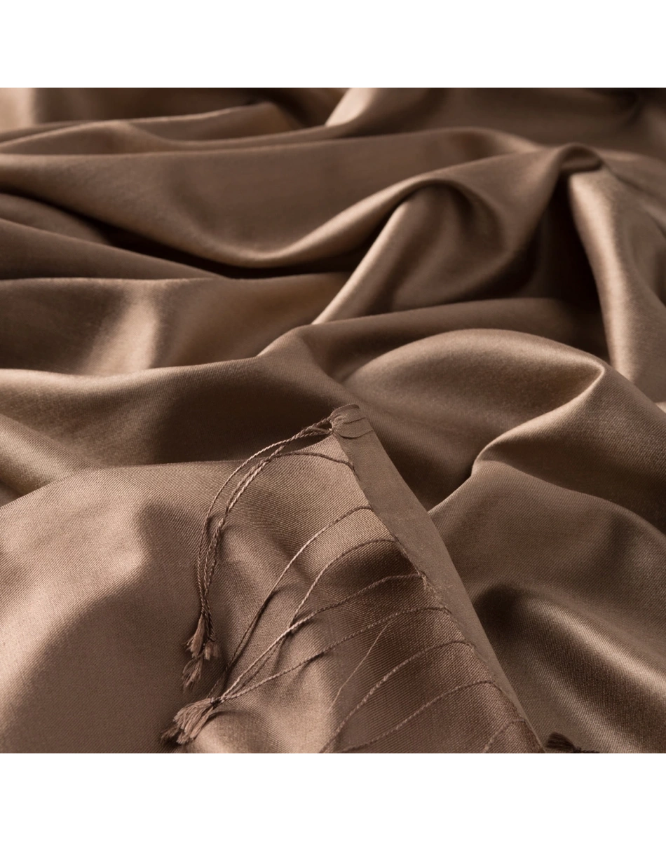 İpekevi 00927 Vizon Çift Taraflı İpek Şal