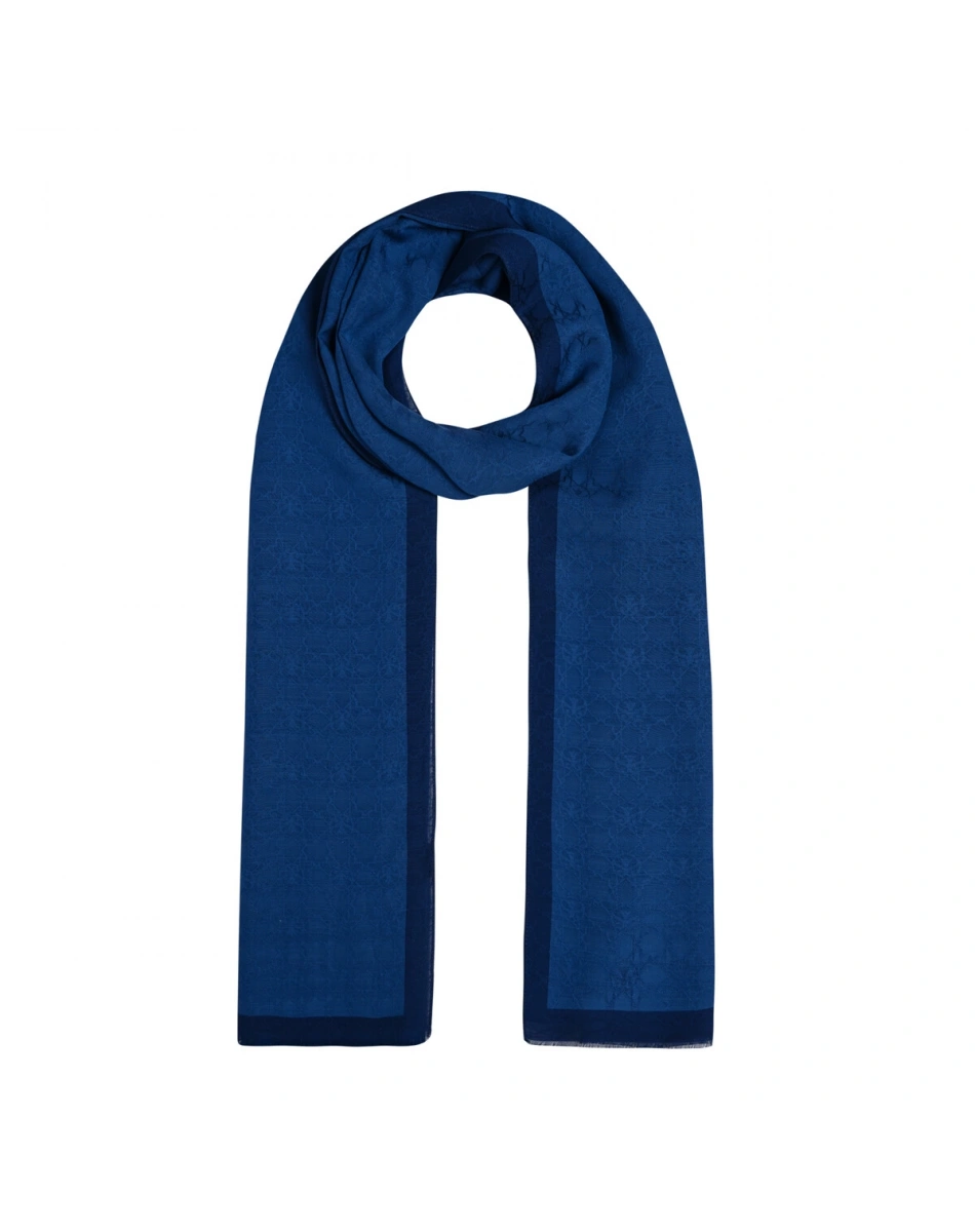 İpekevi 04356 Gece Mavisi Dört Mevsim Monogram Şal