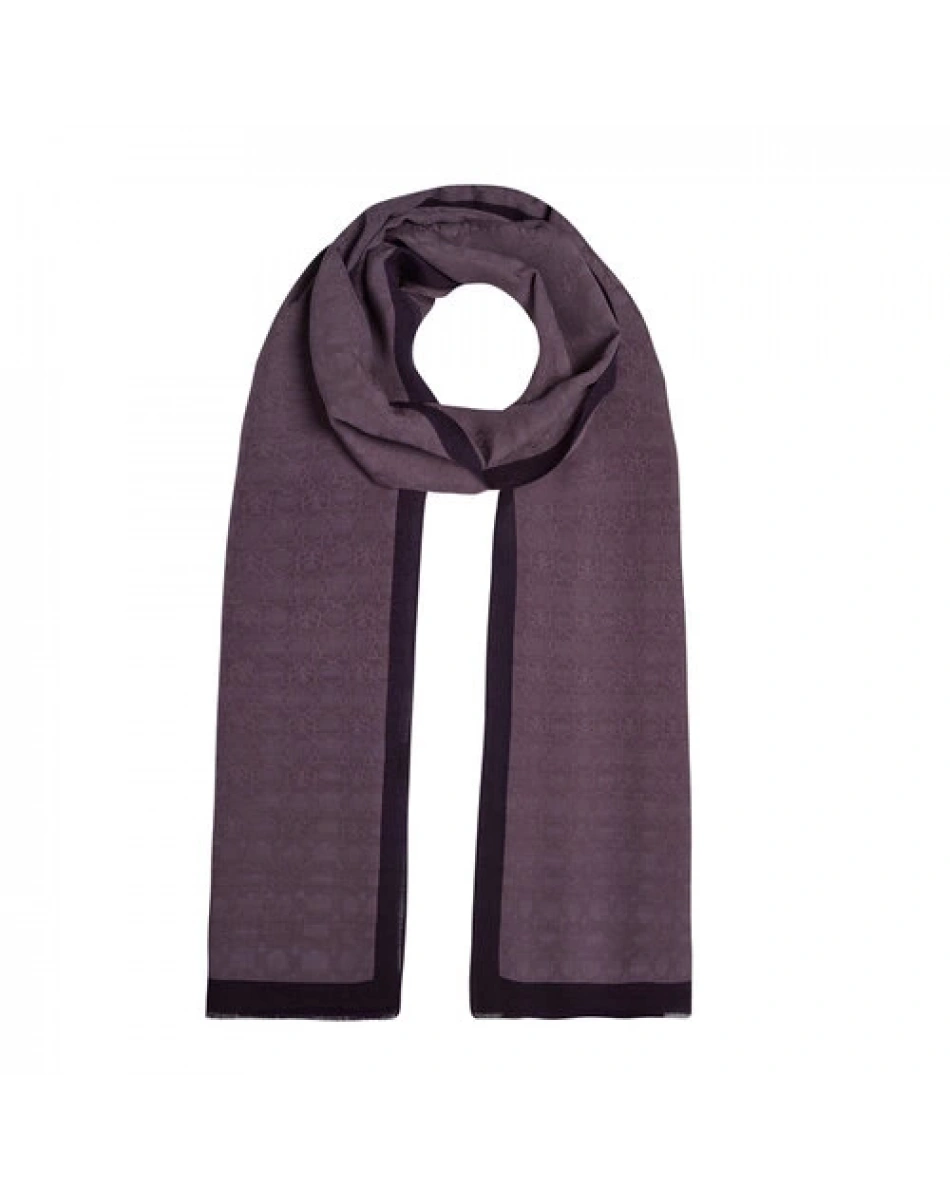 İpekevi 04356 İncir Moru Dört Mevsim Monogram Şal