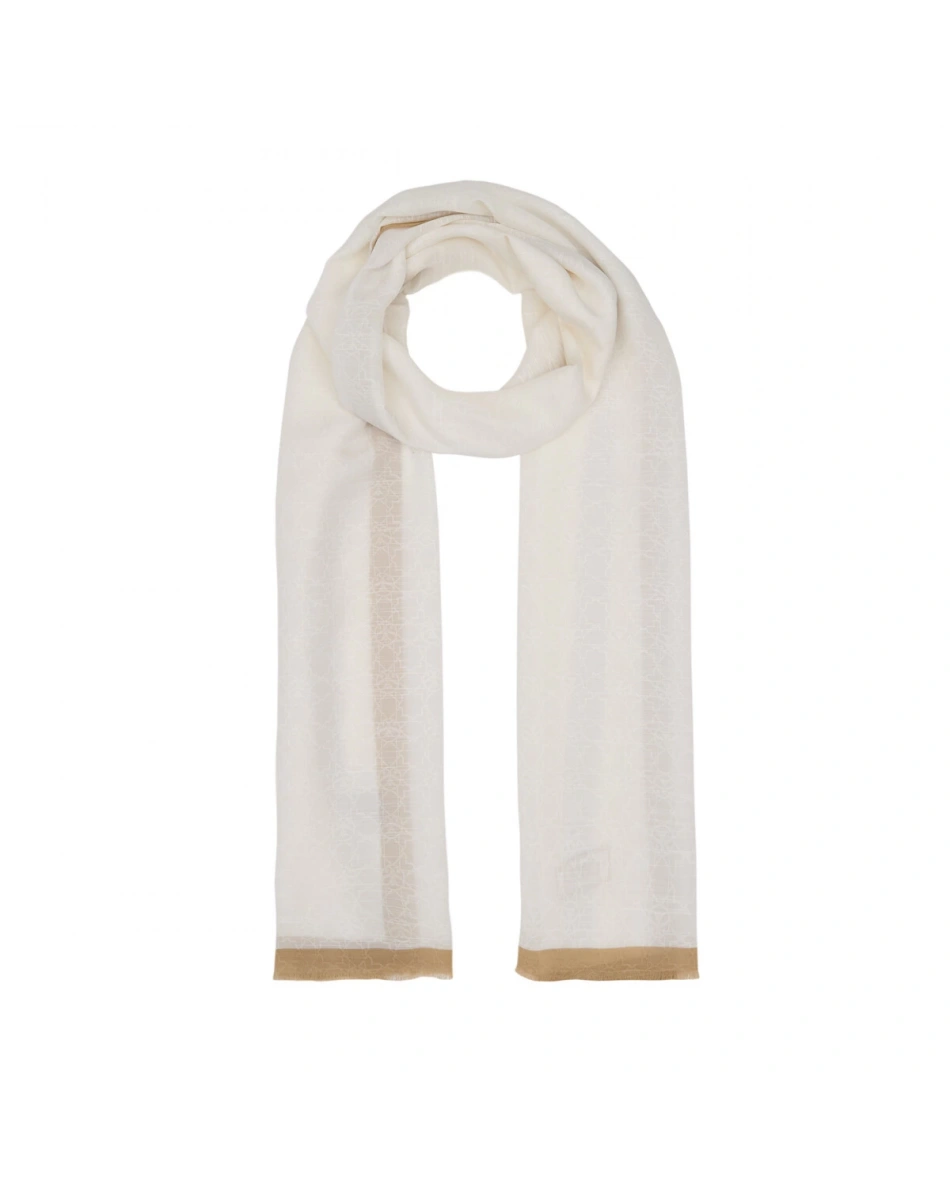 İpekevi 04356 Krem Dört Mevsim Monogram Şal