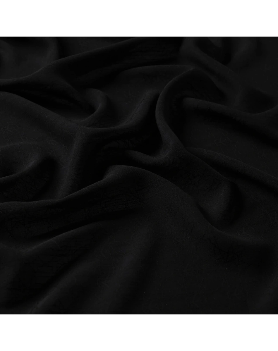 İpekevi 04356 Siyah Beyaz Dört Mevsim Monogram Şal