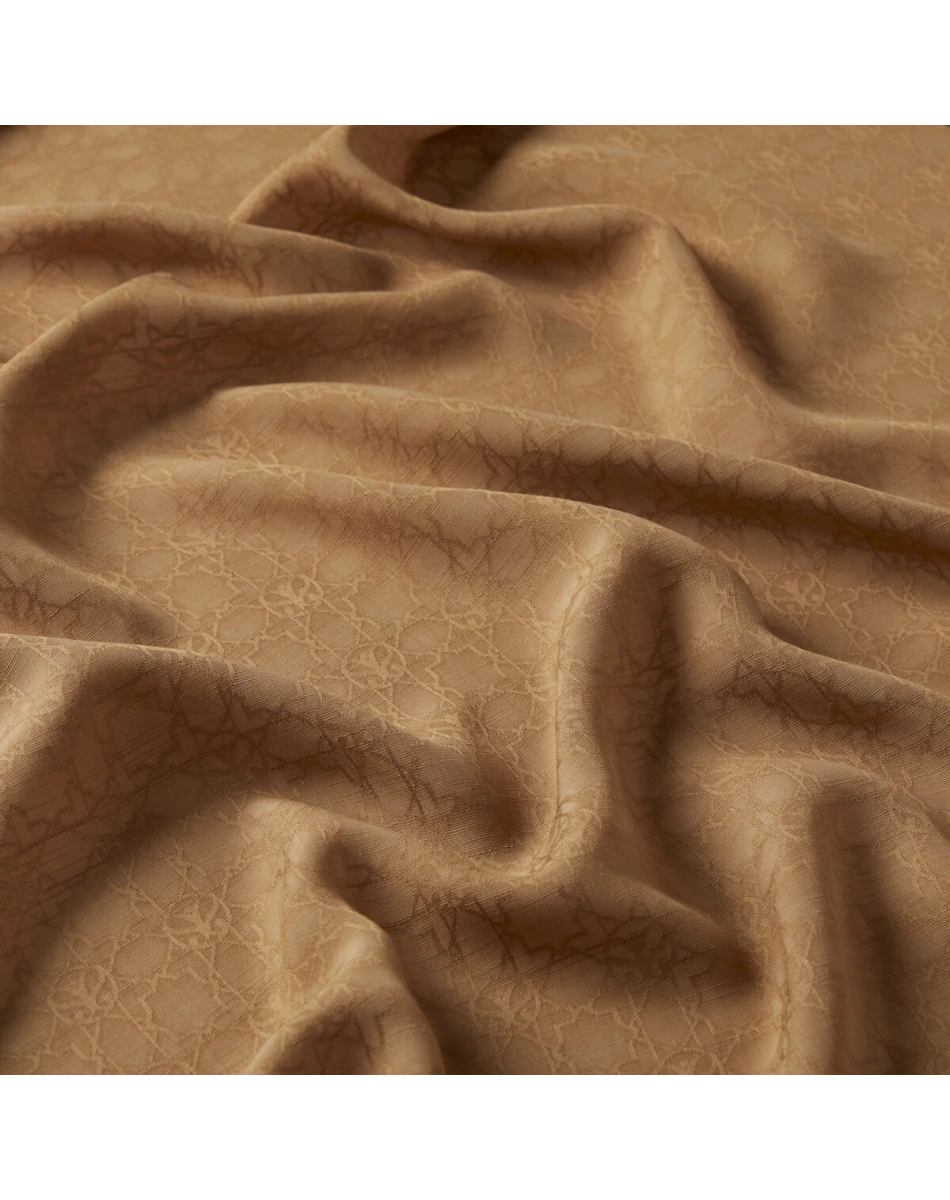 İpekevi 04356 Sütlü Kahve Dört Mevsim Monogram Şal