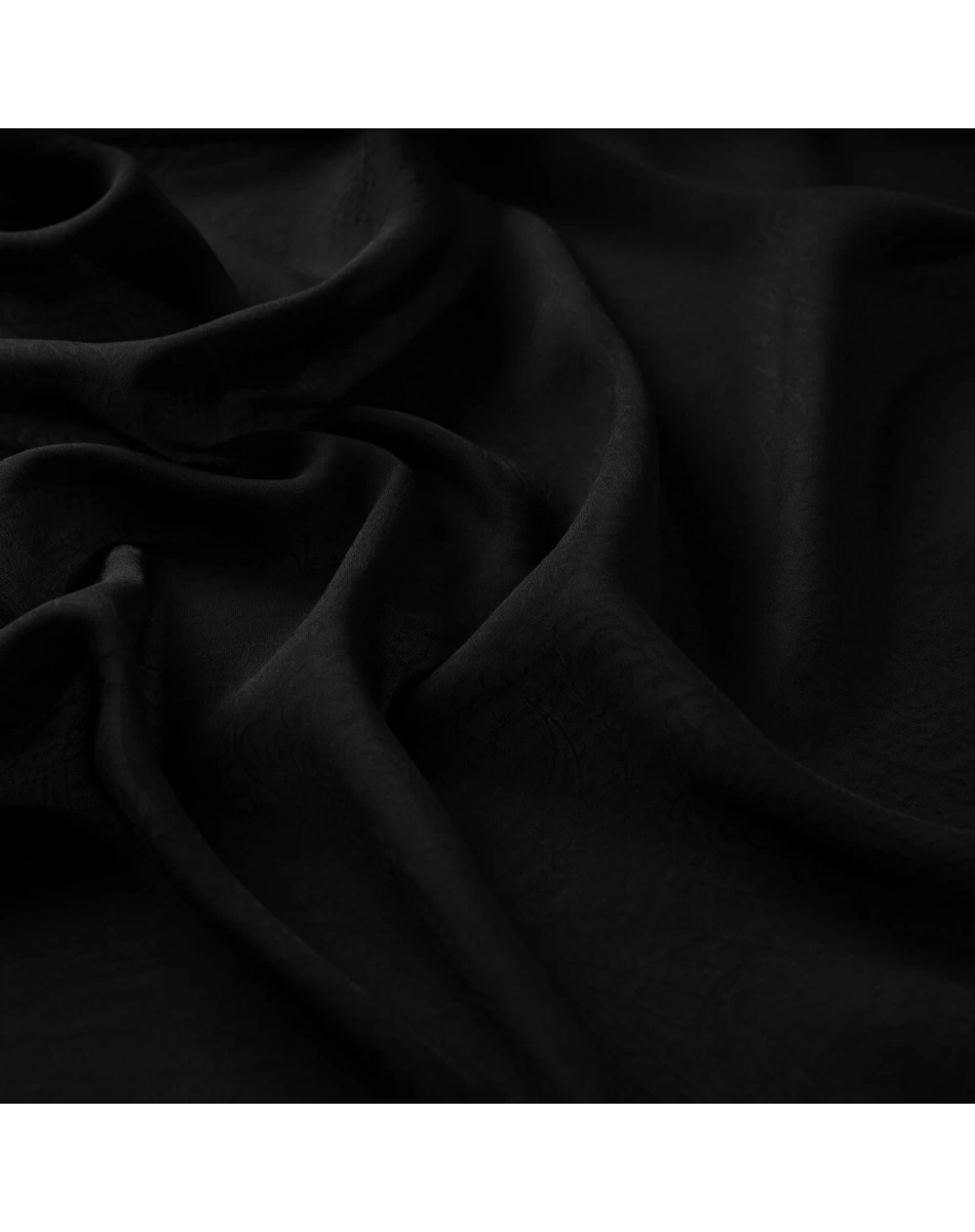 İpekevi 04391 Siyah Dört Mevsim Desenli Monogram Şal