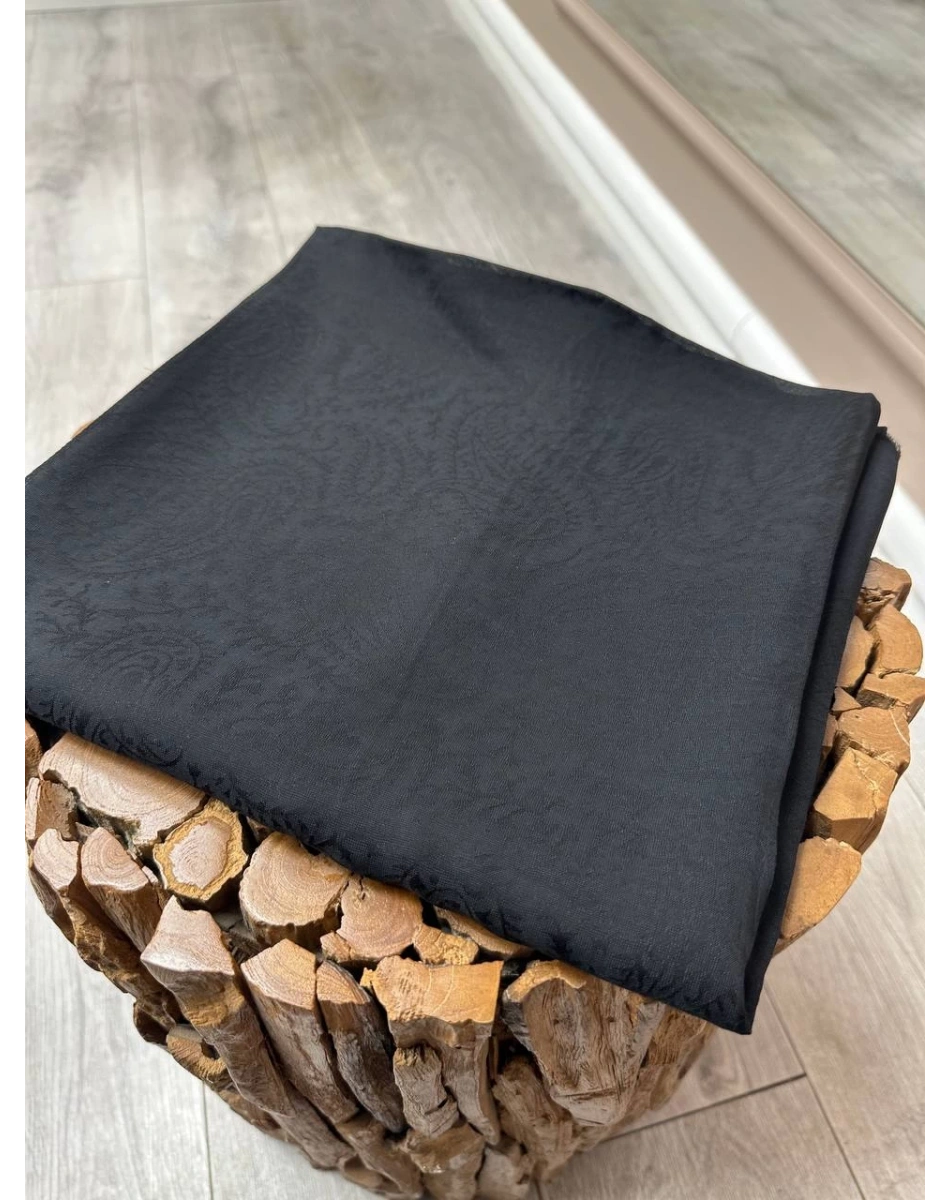 İpekevi 04391 Siyah Dört Mevsim Desenli Monogram Şal