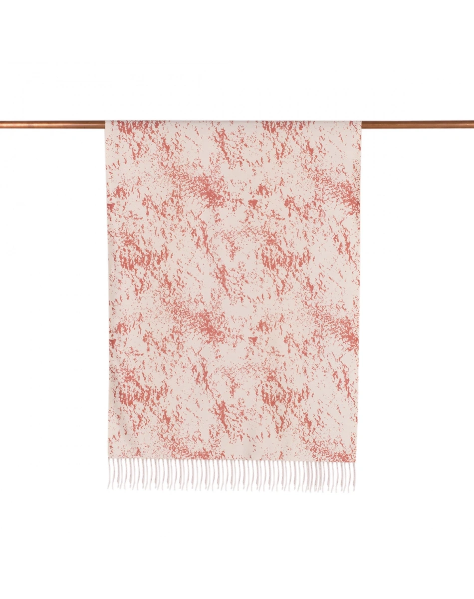 İpekevi 05246 Gül Kurusu Mermer Desenli İpek Şal