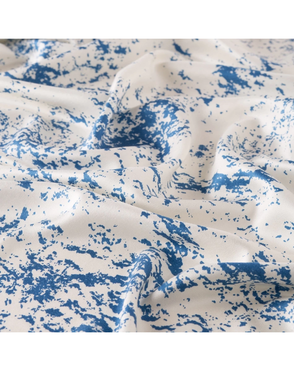 İpekevi 05246 Mavi Mermer Desenli İpek Şal