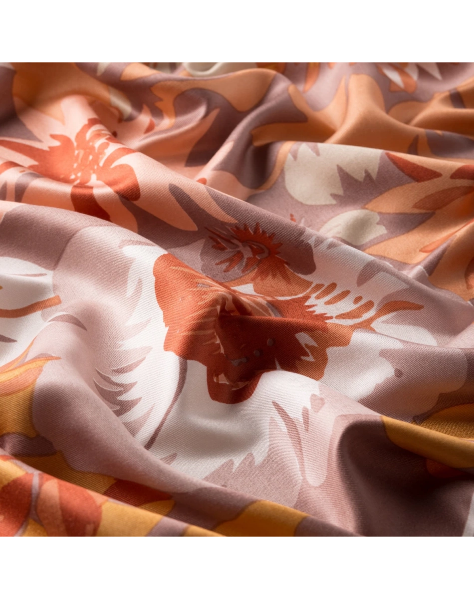 İpekevi 06111 Kahve Nihavent Desenli İpek Şal