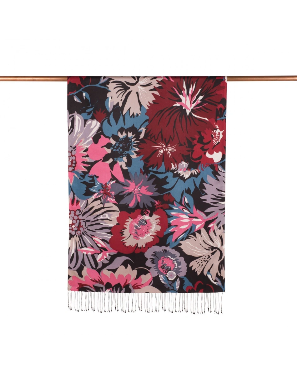 İpekevi 06111 Siyah Nihavent Desenli İpek Şal