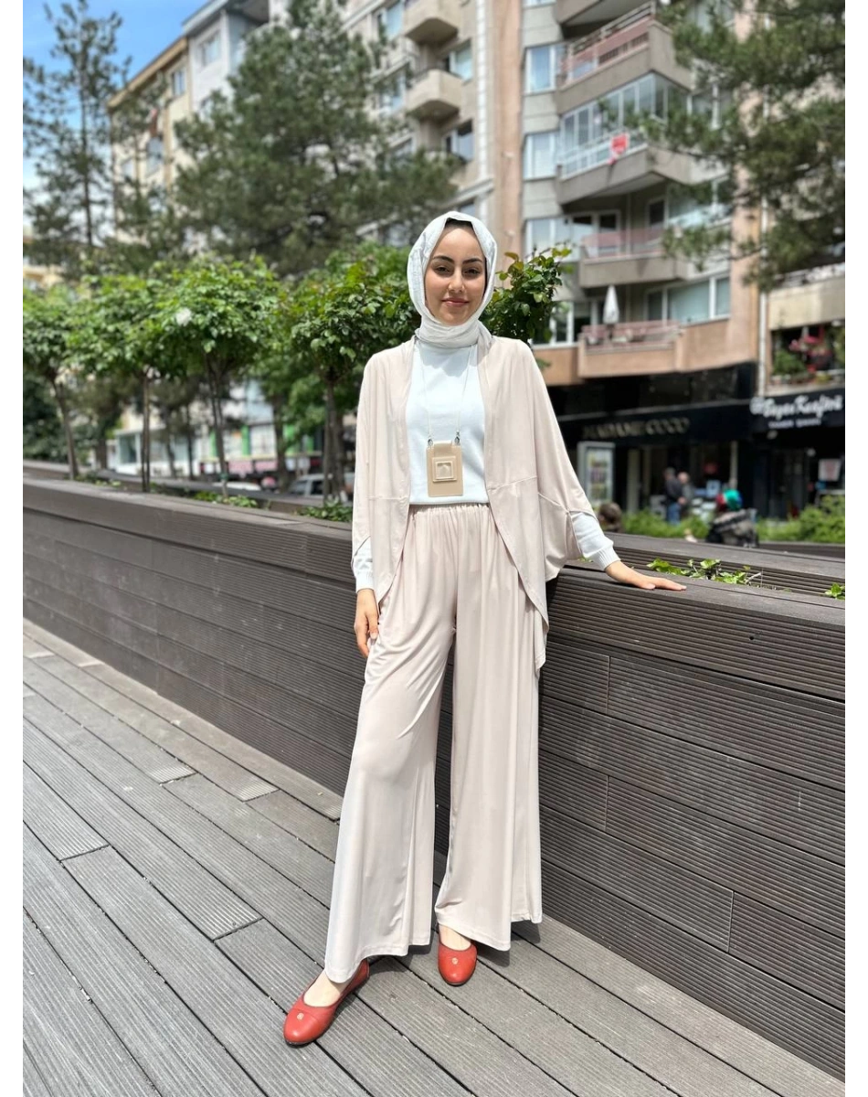 Kahma 24Y14054 Kum Sandy Kumaş İkili Takım