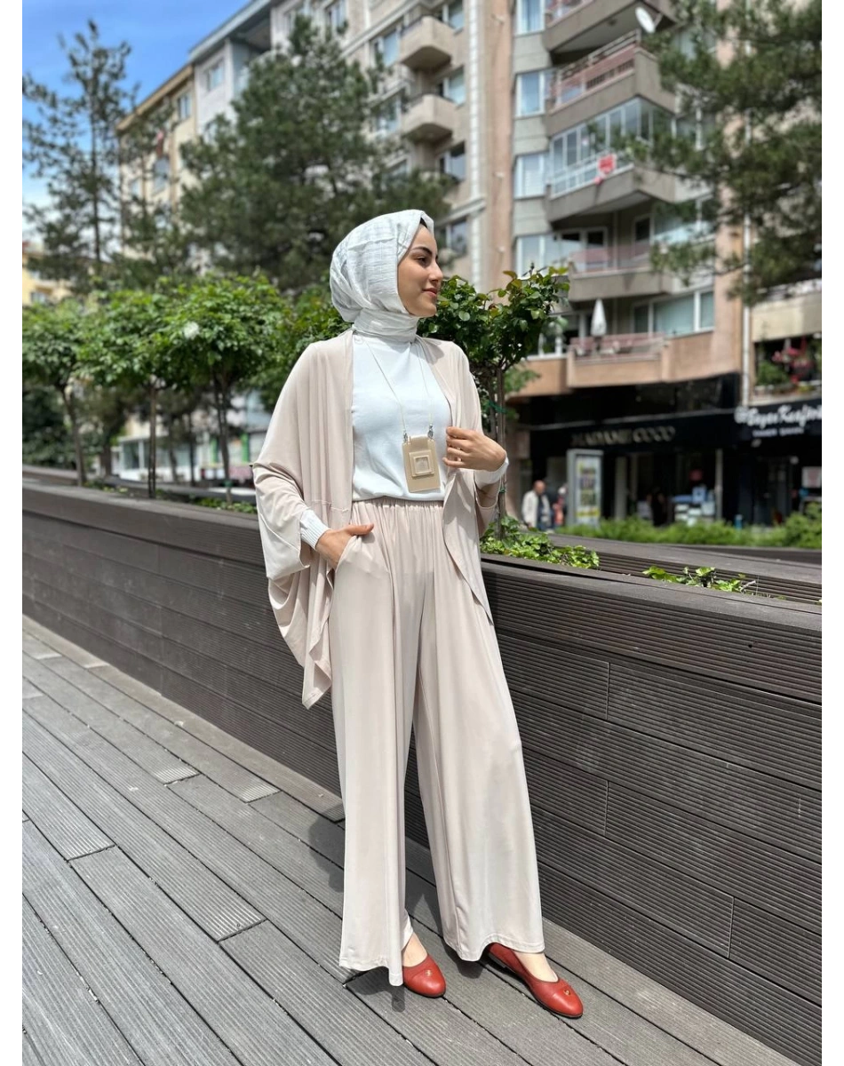 Kahma 24Y14054 Kum Sandy Kumaş İkili Takım