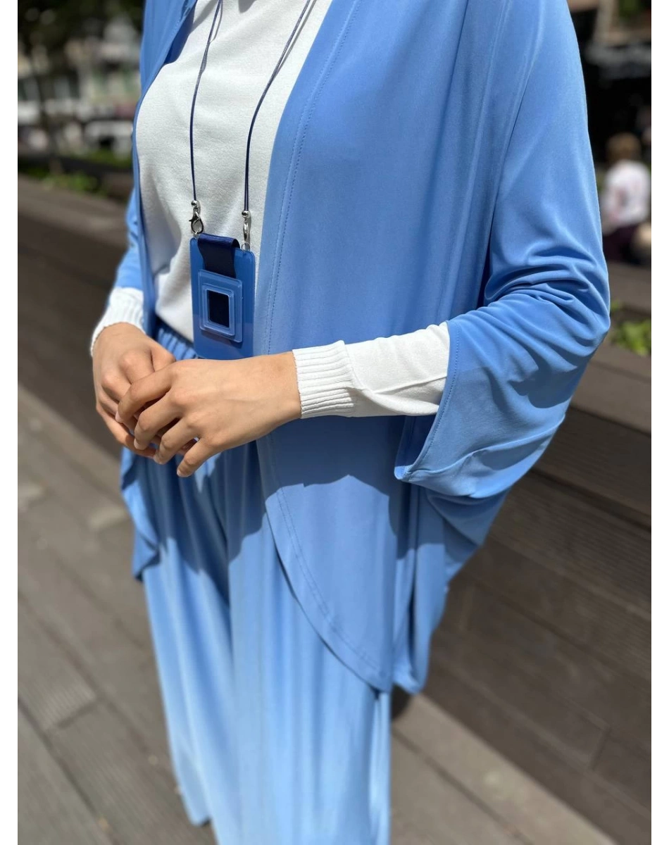 Kahma 24Y14054 Mavi Sandy Kumaş İkili Takım