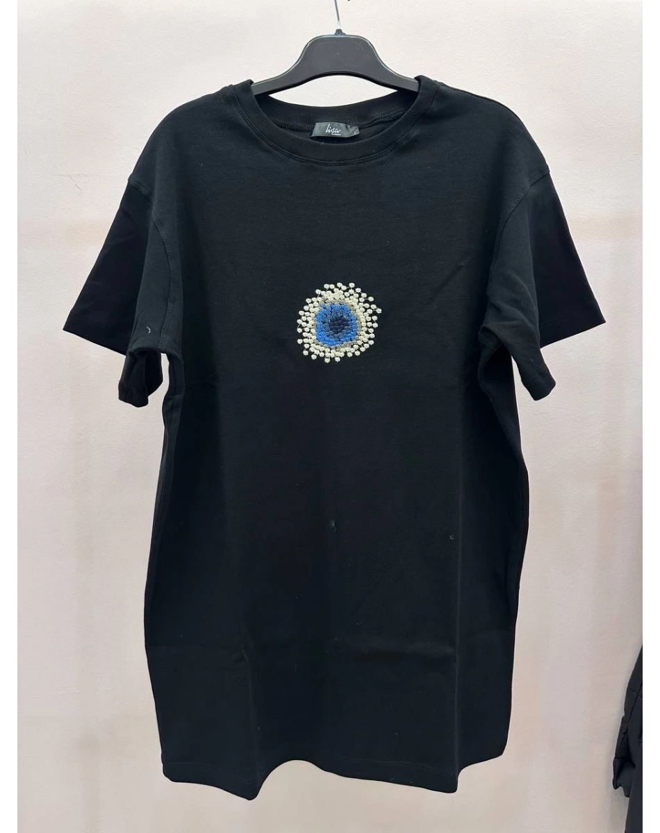 Lisa Exclusive 5011 Siyah Göz Nakış Tişört